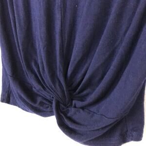 Crop Top Knotted Blue Long Sleeve  sz S